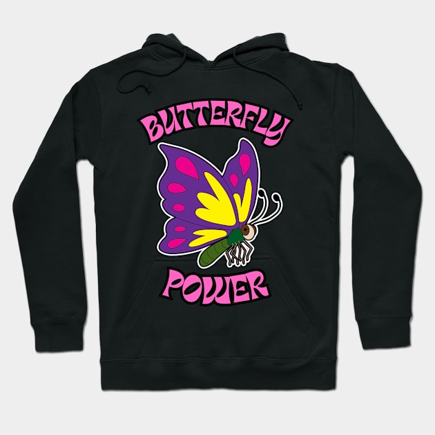 🦋 Butterfly Power – Cute Fairy Tale Fantasy Butterfly Hoodie by Pixoplanet